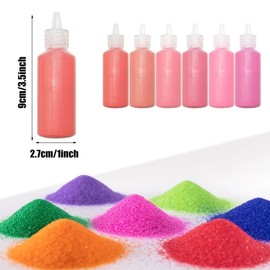 Woohome Color Art Sand Kit, Sand Art Bottles, Colored Sand Bottles for Painting, Crafts, Wedding Decor, Decorations (25 Color)