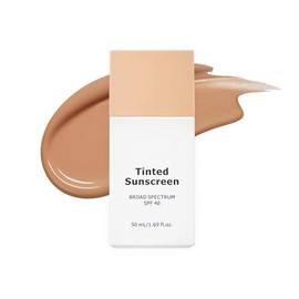 Tinted Fluid Sunscreen Face Moisturizing Broad Spectrum SPF 40 Korean Skincare 50ml (S210)