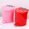 Cute Strawberry Desk Trash Can Mini Garbage Can with Lid