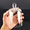 EXCEART Glass Cloche 2 Sets Clear Glass Dome Candle Glass