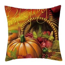 ZACINOVER Thanksgiving Turkey Fall Throw Pillow Covers 18x18 Inch, Soft Flannel Autumn Pumpkin Decorative Pillow Cases Cushion Cover for Couch and Sofa Set of 4
