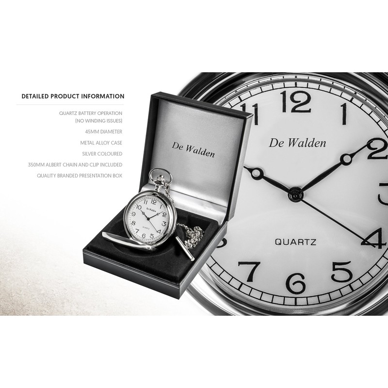 Men's 80th Birthday Pocket Watch Gift Eightieth 80 Dad Grandad