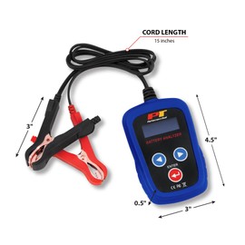Performance Tool Digital W2999 - Probador de batería de coche de 12 V, probador de carga de 100-2000 CCA Probador de alternador automotriz, analizador de batería digital automático, probador de
