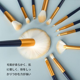 Aopoka Makeup Brushes Set of 12 with Makeup Pouch, Makeup Brushes, High Quality Fiber Bristles, Super Soft, Popular, Multi-functional, Makeup Set, Concealer Brush, Eye Shadow Brush, Foundation Brush