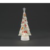 Roman, 13" H Lighted Swirl Cardinal Tree Confetti Lites, Tabletop