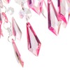 Modern Waterfall Design Easy Fit Pendant Shade with Clear/Pink Acrylic