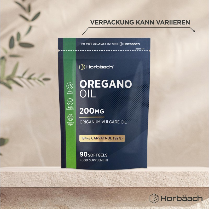 Horbaach Oregano Oil Capsules High Dose 200 mg 90 Capsules