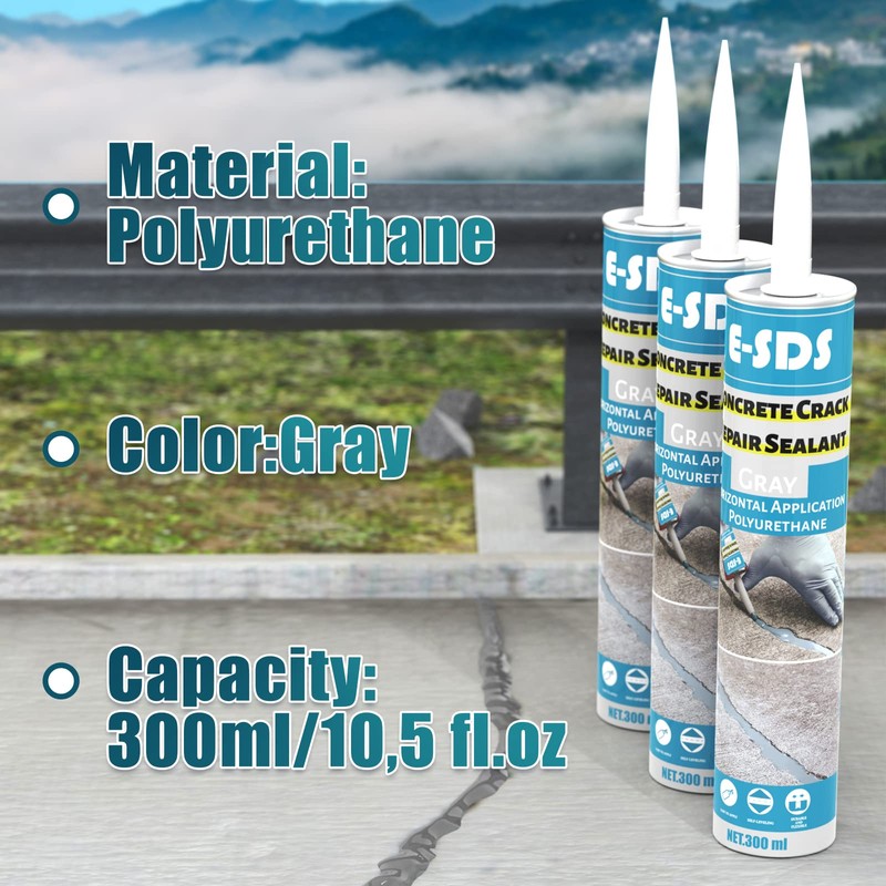 E-SDS Concrete Crack Filler and Sealant Self-Leveling, Polyurethane Construction Crack