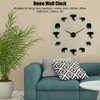Unique Elephant Animal Shape Wall Clock DIY Acrylic Mirror Hanging