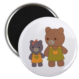 CafePress Teddy Bear Siblings 2.25 Magnet (10 Pack) 2.25" Round Magnet (10 pack)
