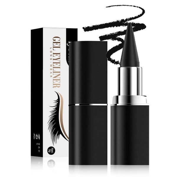 Eyeliner Wasserfest, Matte Eyeliner Stift Gel, Kajalstift Schwarz Schnell Trocknender
