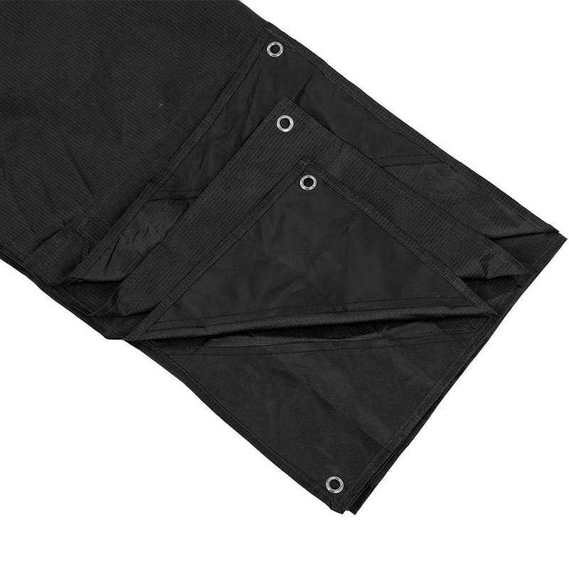 Portable Outdoor Picnic Mat Waterproof and Moisture-Proof Camping Blanket (Black)