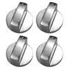 4 Pcs Cooker Knobs, Metal Gas Stove 6mm Control Knobs
