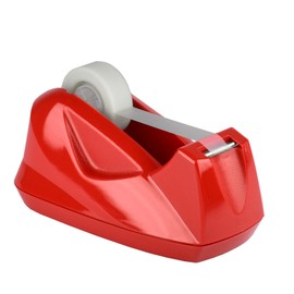 Acrimet Premium Desktop Tape Dispenser Jumbo Non-Skid Base (Heavy Duty) (Red Color)