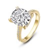 AINUOSHI 6 Carat Clear Cushion Cut CZ Cubic Zirconia Solitaire