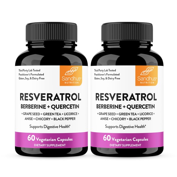 Resveratrol with Berberine for Gut Health | Digestive Supplement for