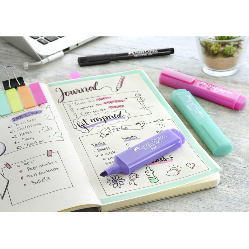 Faber-Castell 154658 – Box with 10 Markers fluorescent Textliner 1546