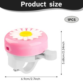 Lotsdonxia Daisy Flower Bike Bell - Loud & Clear Ringing, Purple & White Available for Scooters, Mountain Bikes, and Bicycles