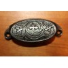 Antique Victorian Cast Iron Detailed Bin Apothecary Cupboard Drawer Pull