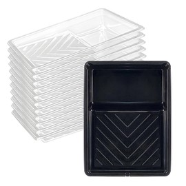 Great Andrew 12 Pack Paint Tray Liners 7 Inch, 1 PC Sturdy Plastic Tray with 11 PCS Disposable Paint Tray Liners, Paint Roller Trays, Paint Pan Liners for DIY Painting Projects, Walls, Furniture