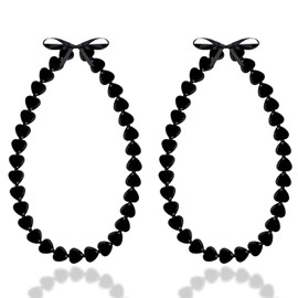 Graduation Kukui Nuts Lei Necklace 2024 Graduation Gifts for Her Graduation Necklace with Ribbon Bow Class of 2024 Graduation Gifts (2pcs)