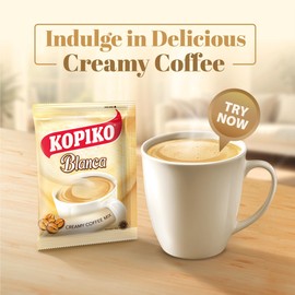 Kopiko Blanca Instant Coffee Mix – Authentic Indonesian Volcanic Coffee – Delicious Creamy Instant Coffee with Tempting Aroma (1.06 OZ/30gr x 10 Coffee Sticks)