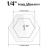Weewooday 6 Pieces Hexagon Quilting Templates 1 Inch, 1.5 Inch,