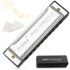 Chromatic Harmonica 10 Holes C Tone Silver and Black to