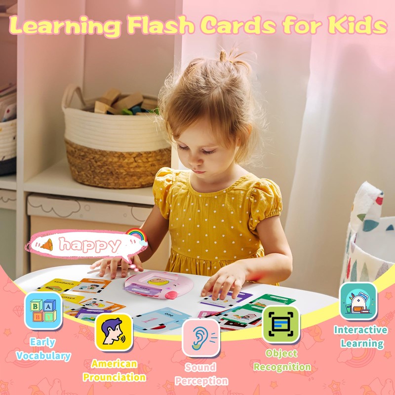 FABETO - Tarjetas flash para hablar para niñas pequeñas, 336