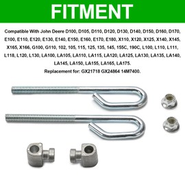HECASA Replacement for GX21718 GX24864 Deck Lift Bolt & Trunnion Set 14M7400 Compatible with John Deere Deck Lift Link Hanger Rod Kit Set of 2