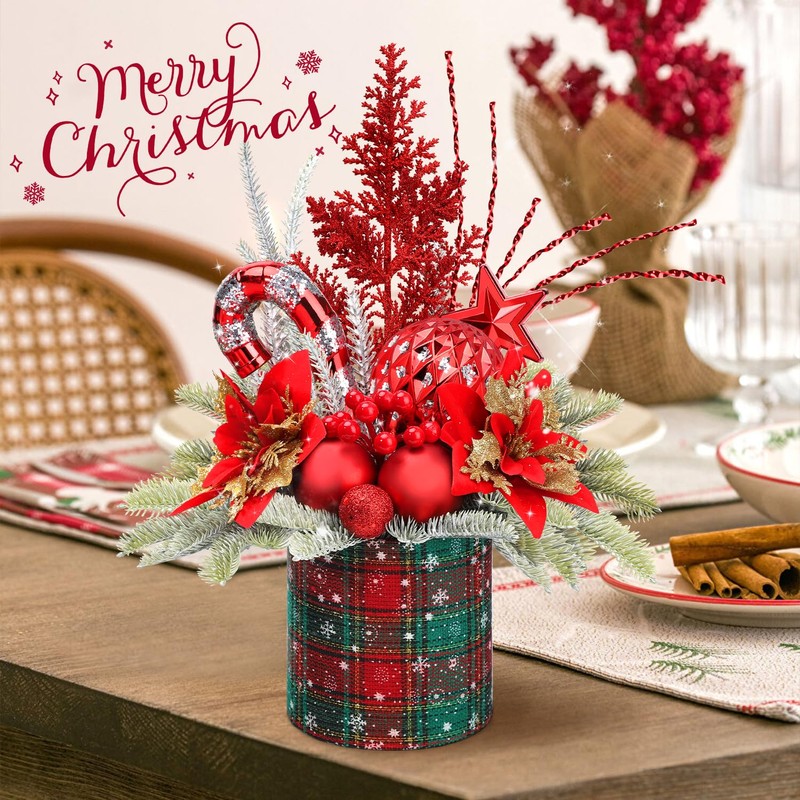 Small Christmas Tree Tabletop Artificial Mini Christmas Tree Decorations with