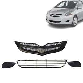 Vantage Auto Parts - Front Bumper Lower Grille Fog Light Cover Compatible with Toyota Yaris 2007-2008 | DIRECT REPLACEMENT | Plastic | 5212852100 5212752390 | ‎‎TO2598105 TO2599105 TO1200294 TO1036108