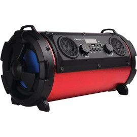 Supersonic IQ-1525BT-RD Wireless Speaker LED Red USB Bluetooth Aux & Mic Inputs
