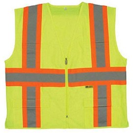Safety Flag CM2ANSSV-GN-4XL Class 2 Safety Vest, Green, 4X-Large