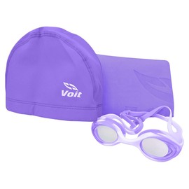 Voit Set de Natación Baby Color Morado, 1 a 3 años, Incluye Gorra, Goggle y Toalla