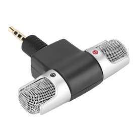 Mini Microphone, 3.5mm Mini Microphone Digital Stereo Microphone Professional External Handheld Wireless Microphone