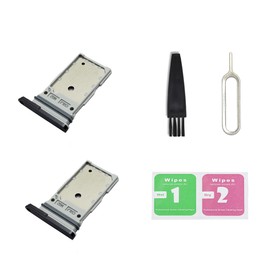 2PCS for Galaxy S21 FE Dual SIM Card Tray Replacement, Dual SIM Card Slot Holder Compatible with Galaxy S21 FE (Graphite)