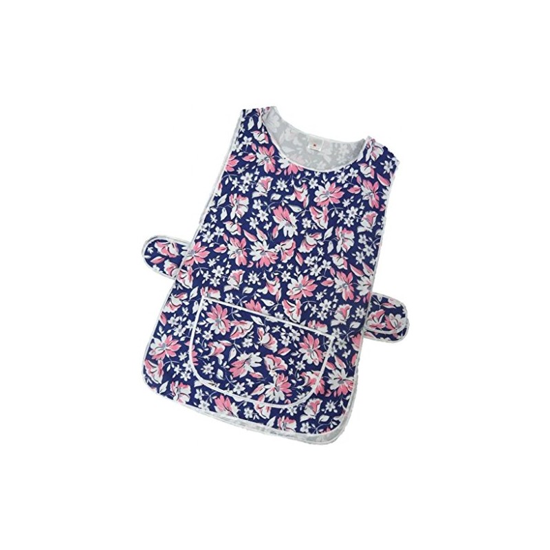 Ladies Floral Home Work Tabard Apron with Single Large Front
