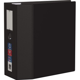 Avery Heavy Duty 3 Ring Binder, 5 Inch, One Touch Locking D Rings, Black, 4 Pockets, 1050 Sheet Capacity, PVC Free (79996)