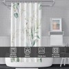Stall Shower Curtain, Sage Green and Gold Eucalyptus Small Shower