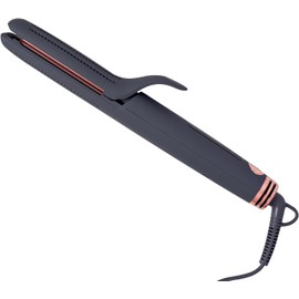 Hairitage Ceramic Tourmaline 2in1 Flat Iron Hair Straightener Curling Iron for Hair Styling - 1 1/4 Inch - Airflow Styler with Curved Edges for Curling + Straightening - Blowout Styles