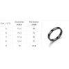 Stackable Stainless Steel High Polished Wedding Band Classical Ring (Black,