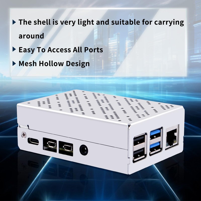 GeeekPi Raspberry Pi 4 Case,Raspberry Pi 4 Aluminum case with