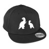 Hippowarehouse Pocket Dinosaur Fight Snapback hat Premium Printed 5 Panel