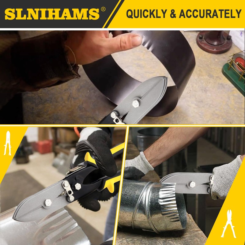 SLNIHAMS 5-Blade Hand Crimper Sheet Metal Tools, Hvac Tool for