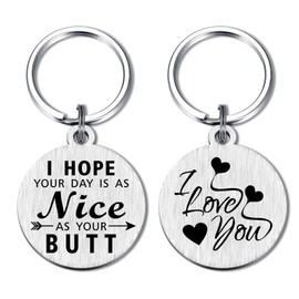FALOGI Girlfriend Birthday Gifts, Funny My Wife Gifts, I Love You Keyring for Her