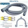 twoonto Drain Hose Extension for Washing Machines, 2M Universal Washing
