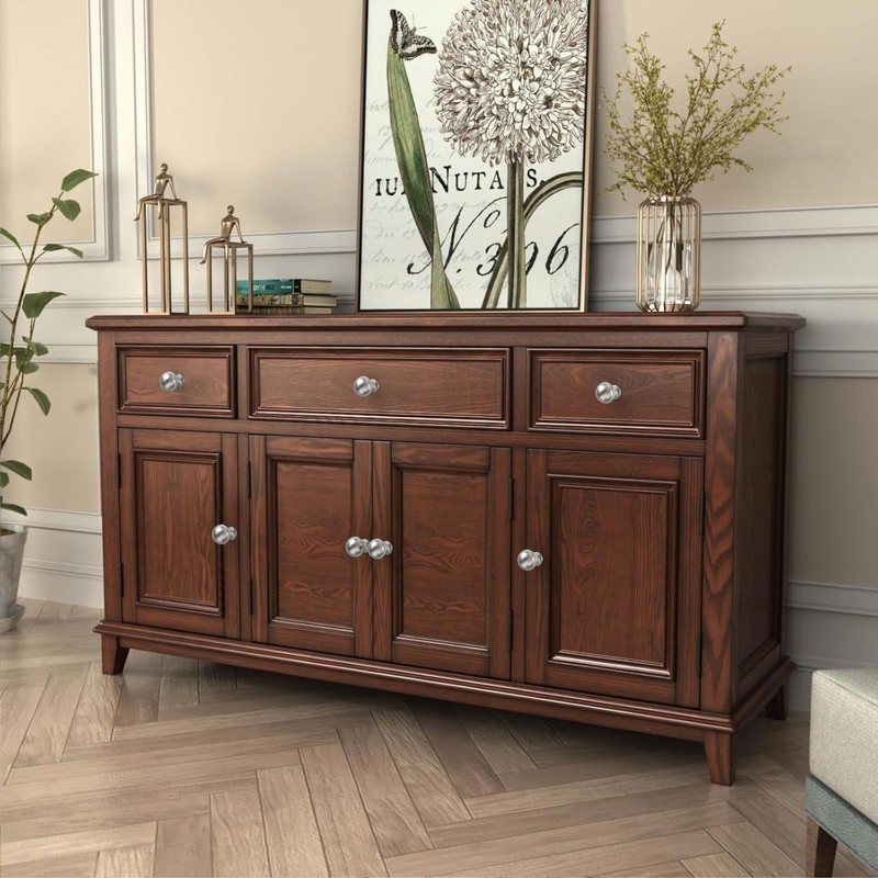 Coinkoly 10 Pack Brushed Nickel Knurled Cabinet Knobs for Dresser