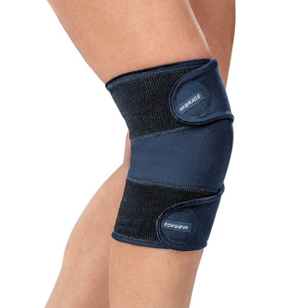 M-Brace AIR Knee Wrap, Support and Compression for Light patellar Trauma, Knee Pain, Light Patella Control, Knee Band, Knee Support for Post Rehab and Prevention, Blue, Size Regular