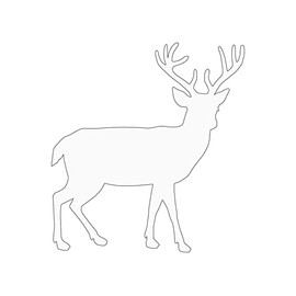 Deer Silhouette Buck Vinyl Decal Car Sticker Waterproof
